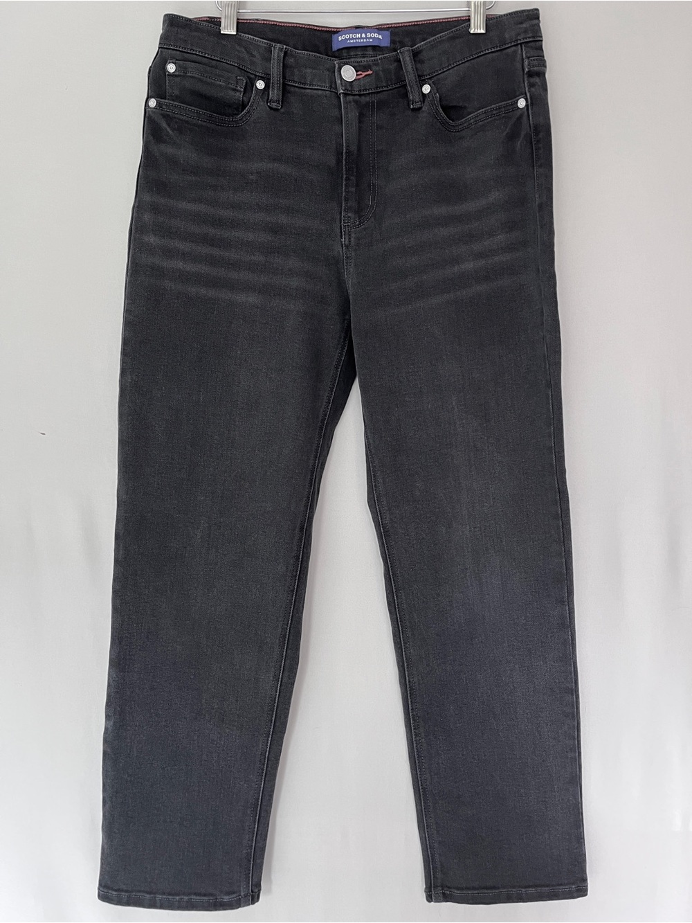 Scotch & Soda Amsterdam Straight Leg Jeans Charcoal Black Size 10